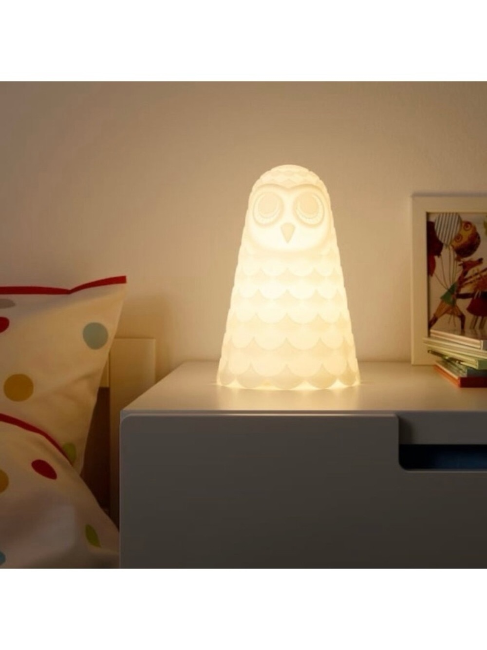 IKEA Solbo Kids Table Lamp White Owl